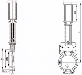 Z673X氣動漿液閥結(jié)構(gòu)示意圖