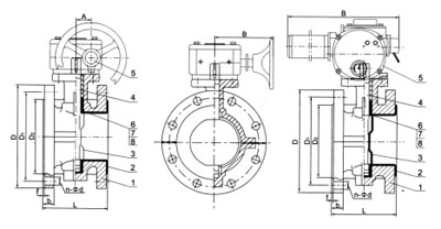D(6,9)41F、D(6,9)41Fs、D341F、D341Fs法蘭襯氟塑料蝶閥